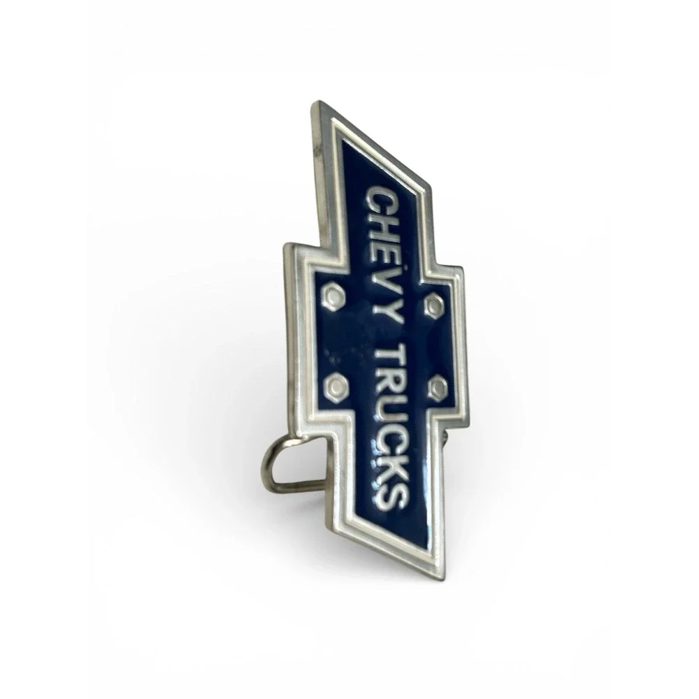 VINTAGE 1970s **CHEVY TRUCKS** BOWTIE LOGO BELT‎ BUCKLE